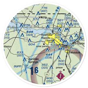 Halifax County Airport (RZZ) VFR Sectional Sticker (20 mile)