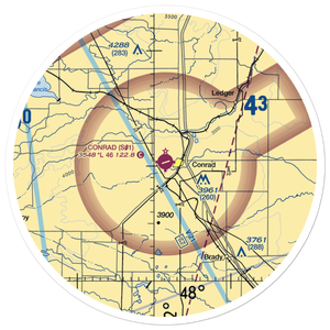 Conrad Airport (S01) VFR Sectional Sticker (30 mile)