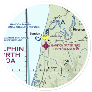 Bandon State Airport (S05) VFR Sectional Sticker (20 mile)