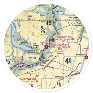 Lake Chelan Airport (S10) VFR Sectional Sticker (30 mile)