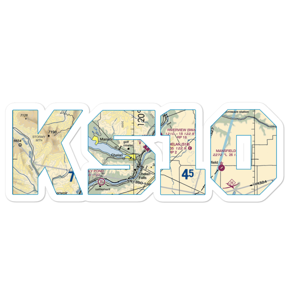 Lake Chelan Airport (S10) VFR Sectional Sticker 