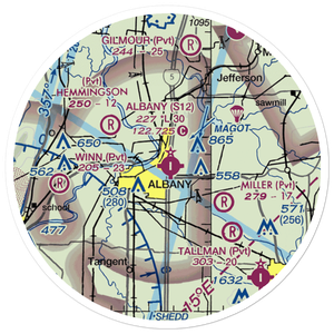 Albany Municipal Airport (S12) VFR Sectional Sticker (20 mile)
