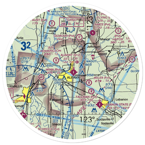 Albany Municipal Airport (S12) VFR Sectional Sticker (30 mile)