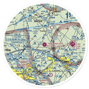 Twin Lakes Airport (S17) VFR Sectional Sticker (30 mile)
