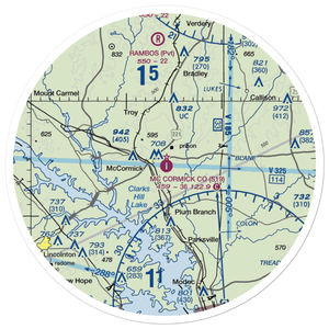 Mc Cormick County Airport (S19) VFR Sectional Sticker (30 mile)