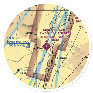 Sunriver Airport (S21) VFR Sectional Sticker (20 mile)