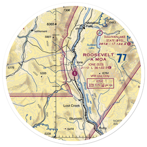 Ione Municipal Airport (S23) VFR Sectional Sticker (30 mile)