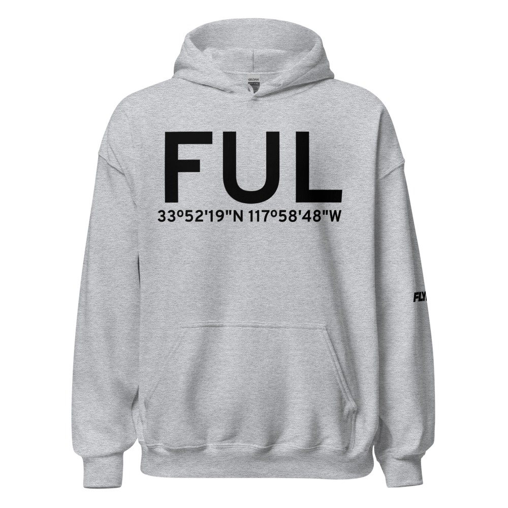 Fullerton (KFUL) Airport Hoodie Sweatshirt 