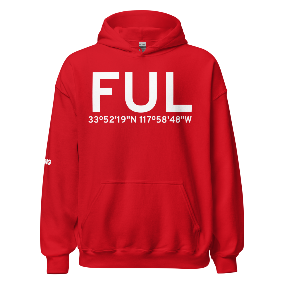 Fullerton (KFUL) Airport Hoodie Sweatshirt 
