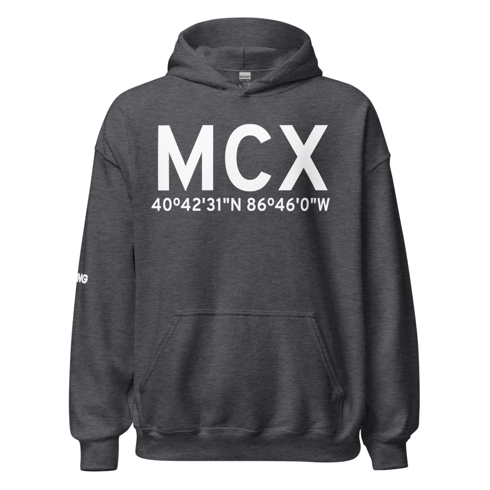 Monticello (KMCX) Airport Hoodie Sweatshirt 