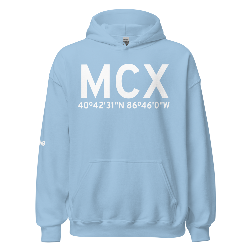 Monticello (KMCX) Airport Hoodie Sweatshirt 