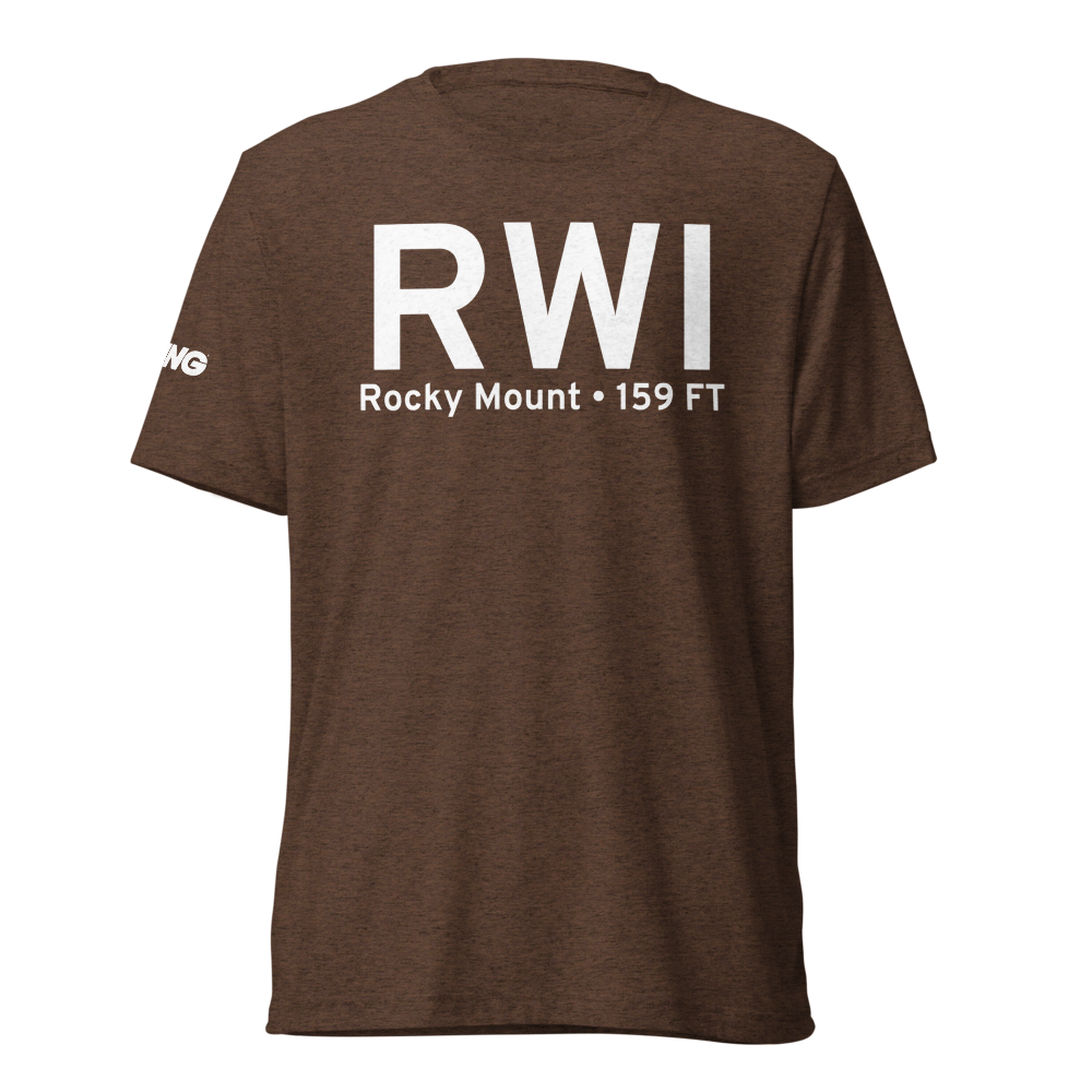 Rocky Mount (KRWI) Airport Tri-blend T-Shirt 