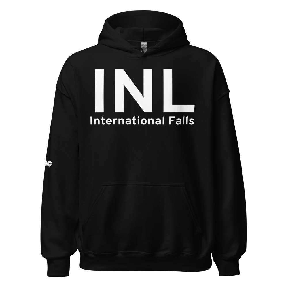 International Falls (KINL) Airport Hoodie Sweatshirt 