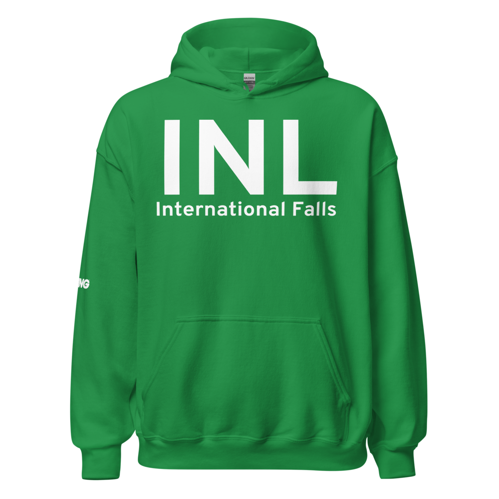 International Falls (KINL) Airport Hoodie Sweatshirt 