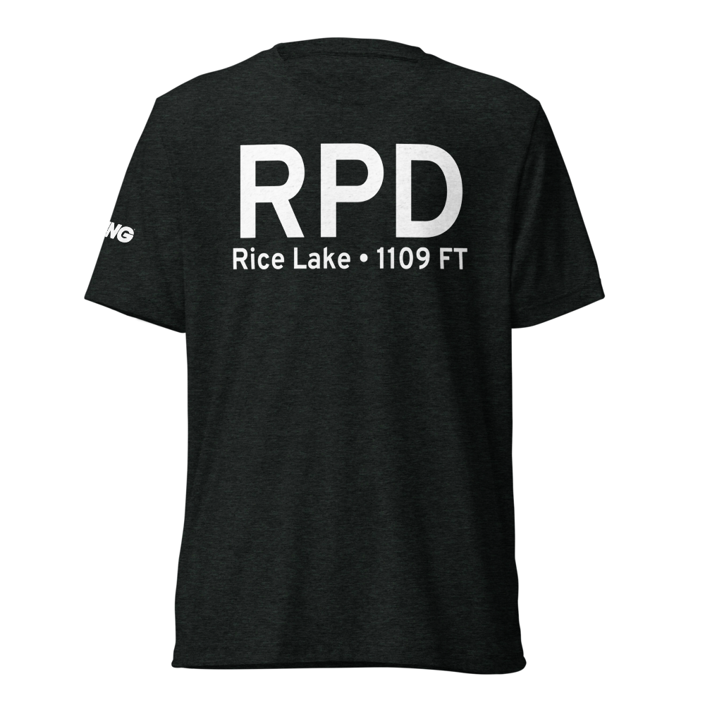 Rice Lake (KRPD) Airport Tri-blend T-Shirt 
