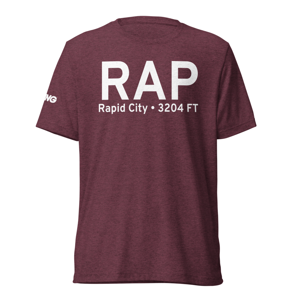 Rapid City (KRAP) Airport Tri-blend T-Shirt 