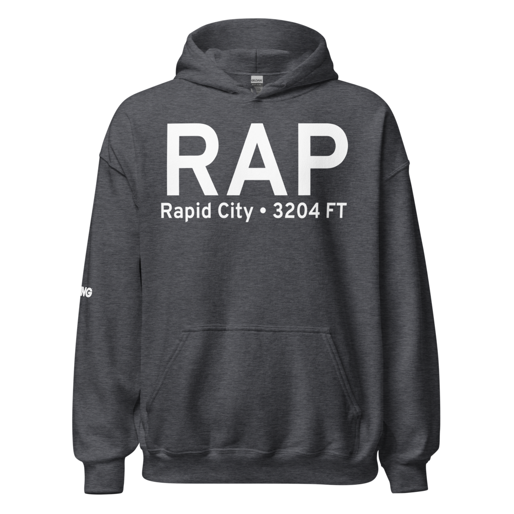 Rapid City (KRAP) Airport Hoodie Sweatshirt 