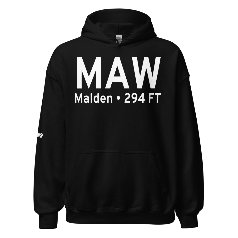 Malden (KMAW) Airport Hoodie Sweatshirt 
