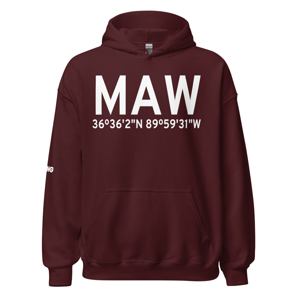 Malden (KMAW) Airport Hoodie Sweatshirt 