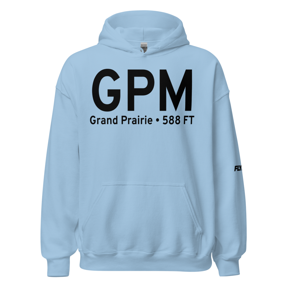 Grand Prairie (KGPM) Airport Hoodie Sweatshirt 