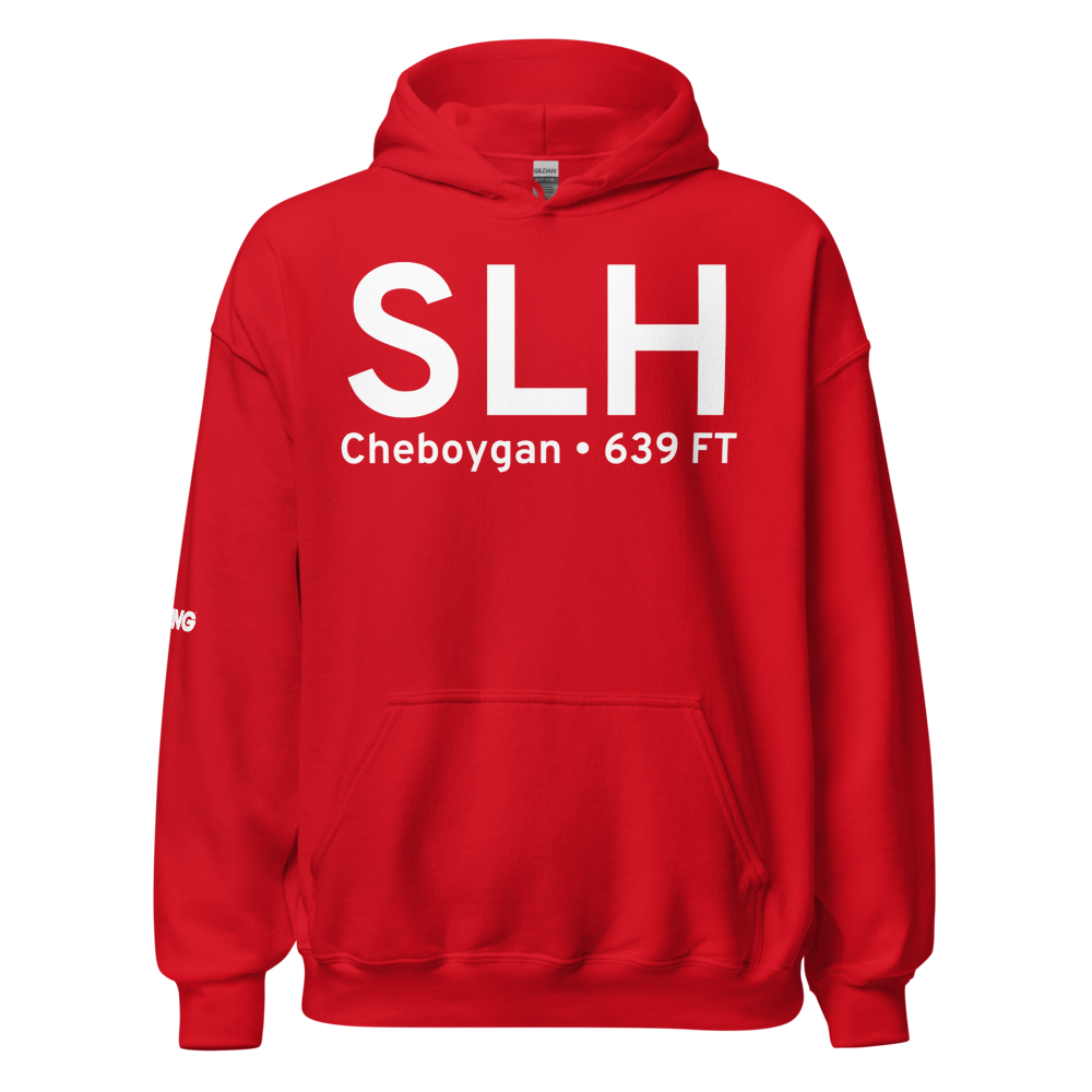 Cheboygan (KSLH) Airport Hoodie Sweatshirt 