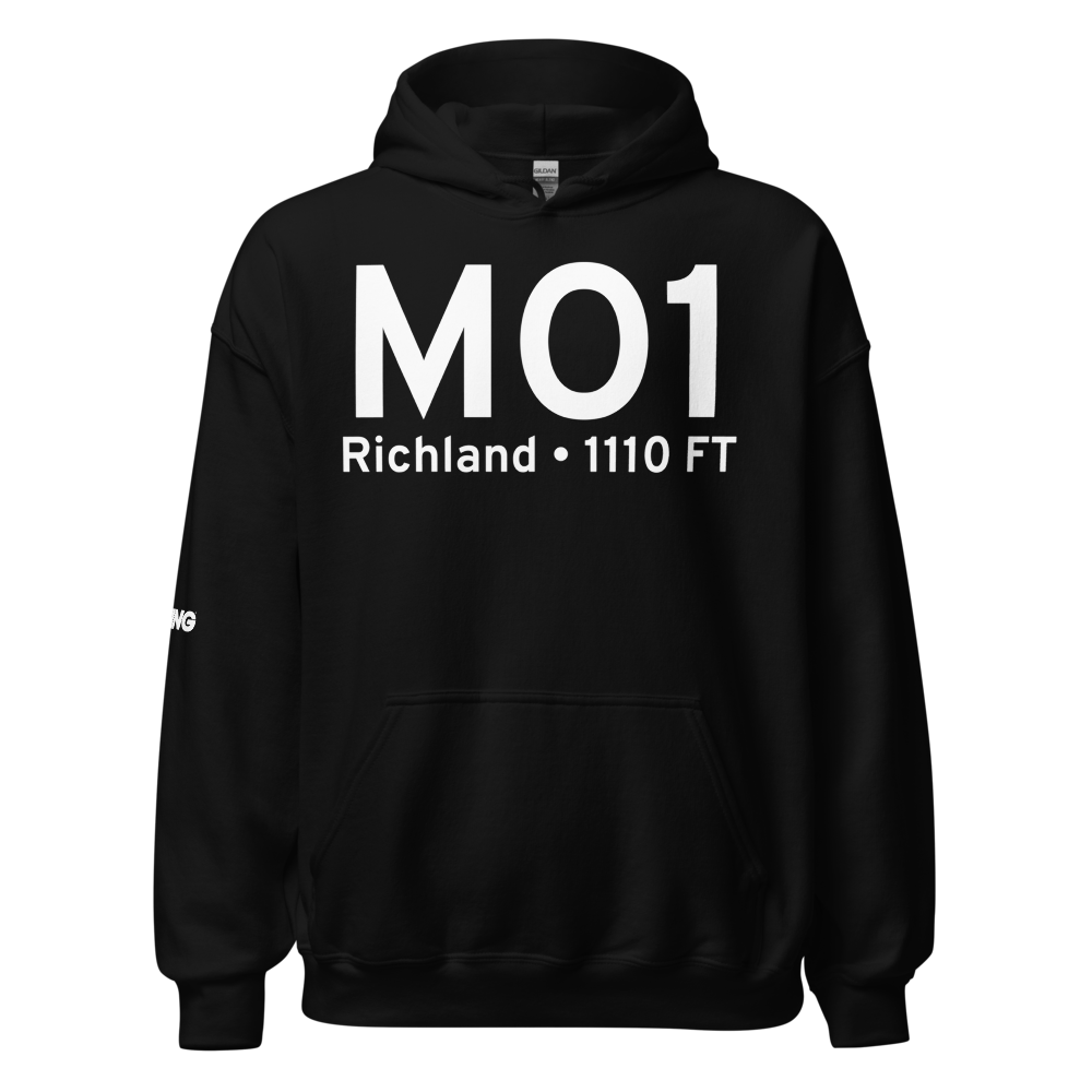 Richland (KMO1) Airport Hoodie Sweatshirt 