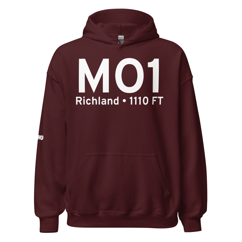 Richland (KMO1) Airport Hoodie Sweatshirt 
