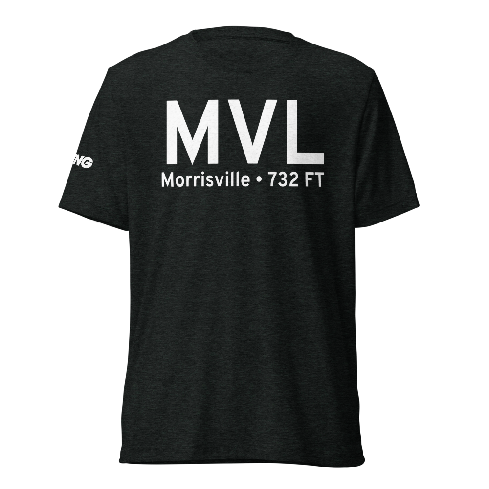 Morrisville (KMVL) Airport Tri-blend T-Shirt 