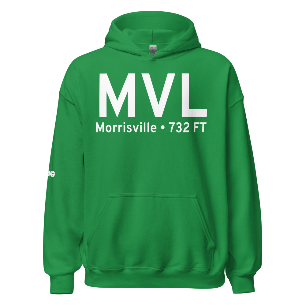 Morrisville (KMVL) Airport Hoodie Sweatshirt 