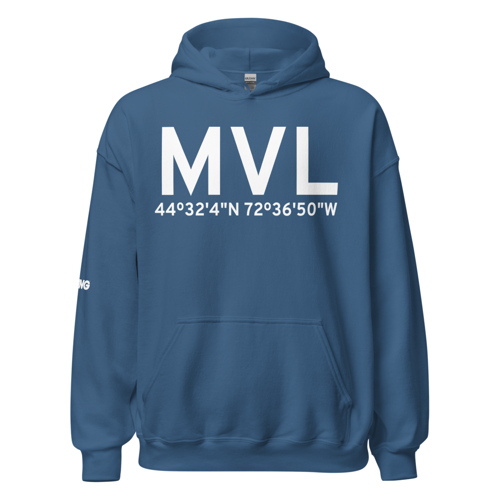 Morrisville (KMVL) Airport Hoodie Sweatshirt 