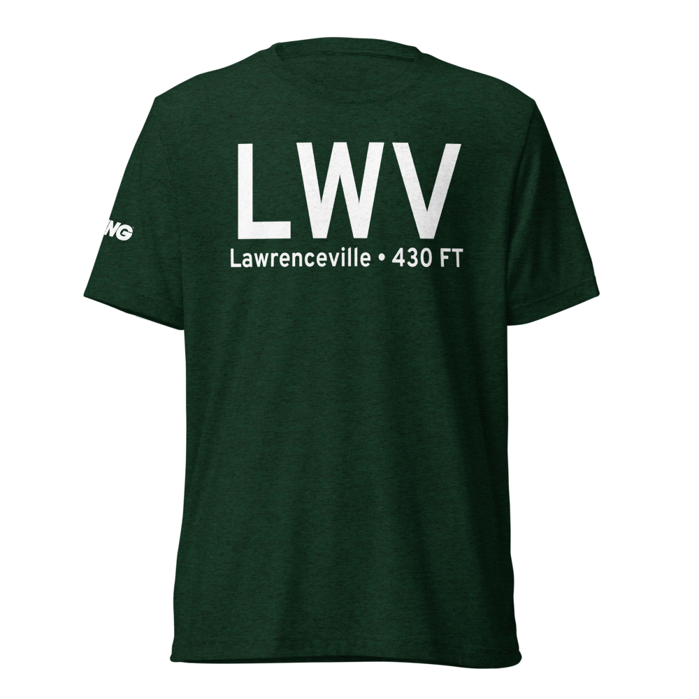 Lawrenceville (KLWV) Airport Tri-blend T-Shirt 