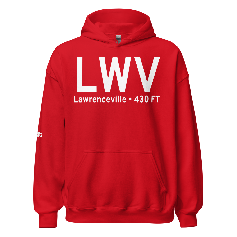 Lawrenceville (KLWV) Airport Hoodie Sweatshirt 