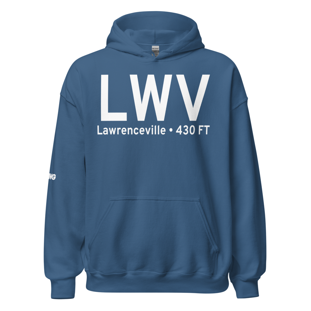Lawrenceville (KLWV) Airport Hoodie Sweatshirt 