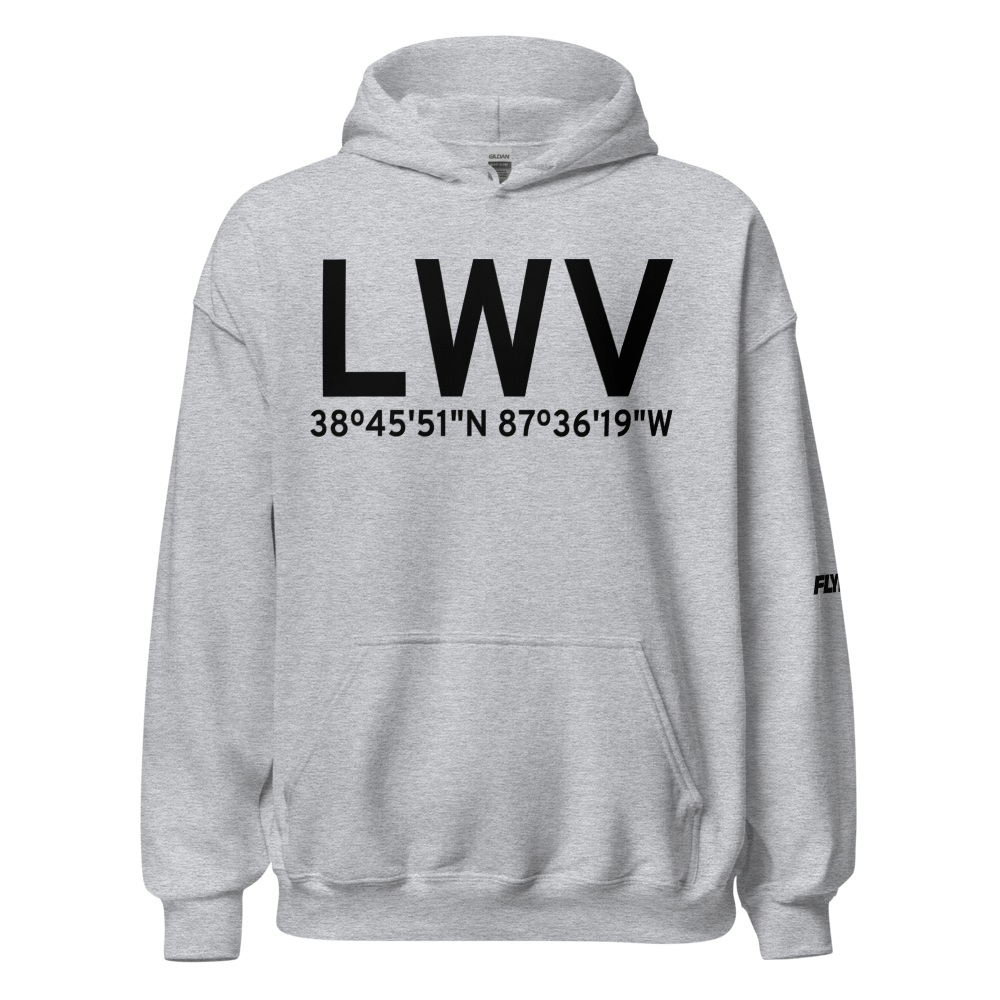 Lawrenceville (KLWV) Airport Hoodie Sweatshirt 