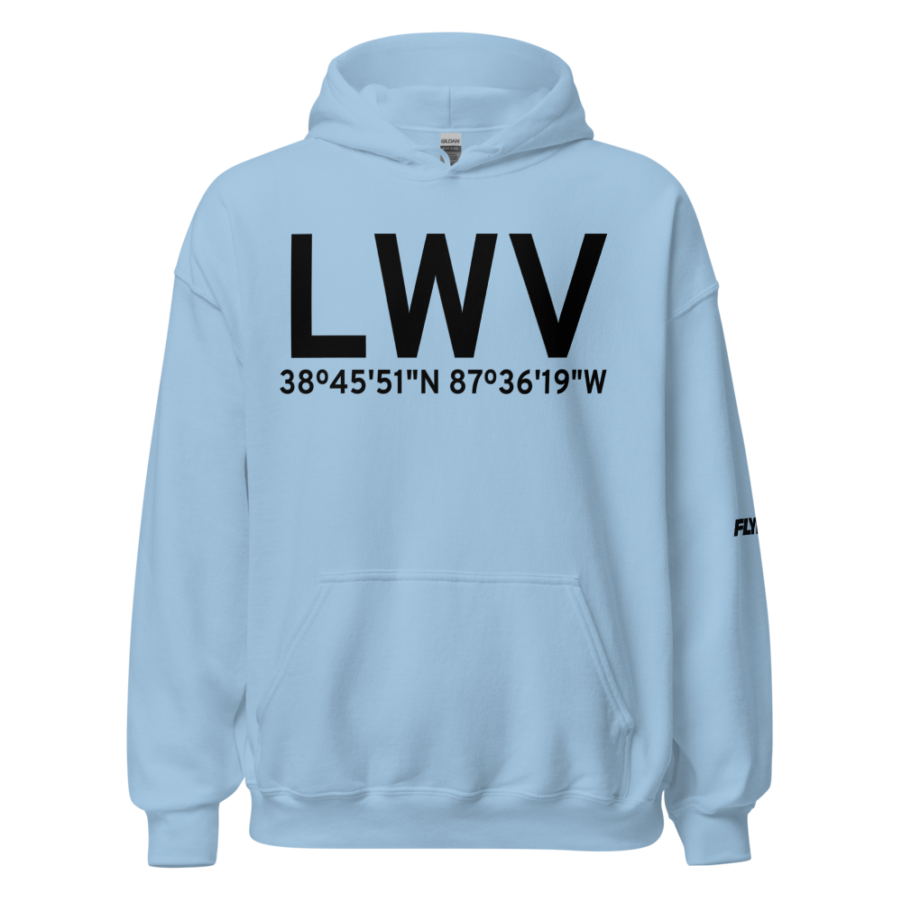 Lawrenceville (KLWV) Airport Hoodie Sweatshirt 