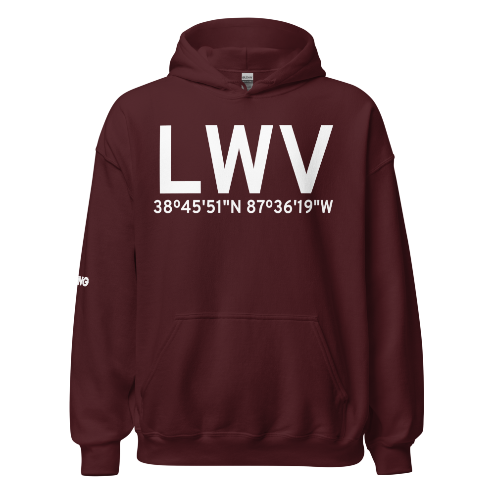 Lawrenceville (KLWV) Airport Hoodie Sweatshirt 