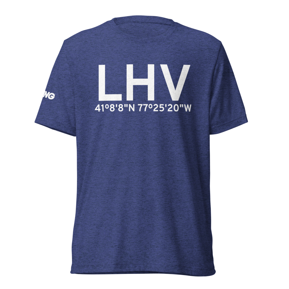 Lock Haven (KLHV) Airport Tri-blend T-Shirt 