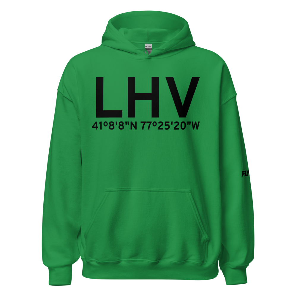 Lock Haven (KLHV) Airport Hoodie Sweatshirt 