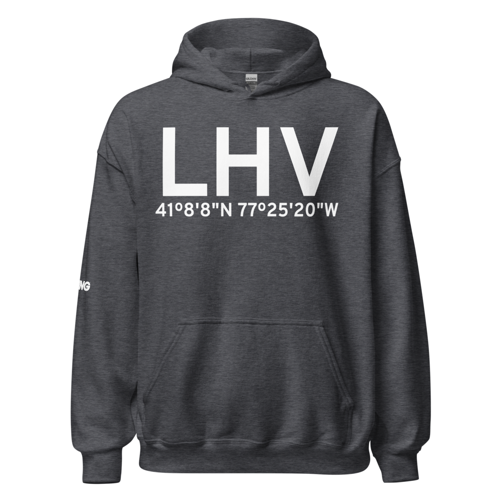 Lock Haven (KLHV) Airport Hoodie Sweatshirt 