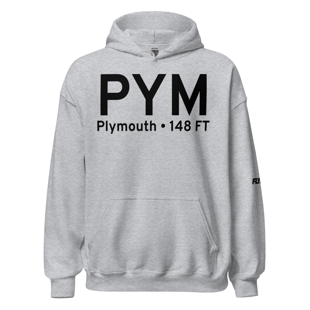 Plymouth (KPYM) Airport Hoodie Sweatshirt 