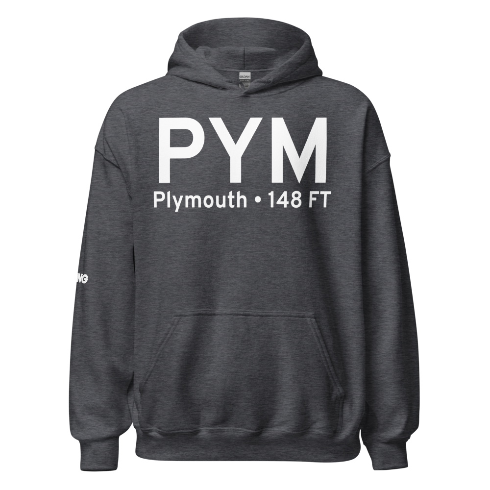 Plymouth (KPYM) Airport Hoodie Sweatshirt 