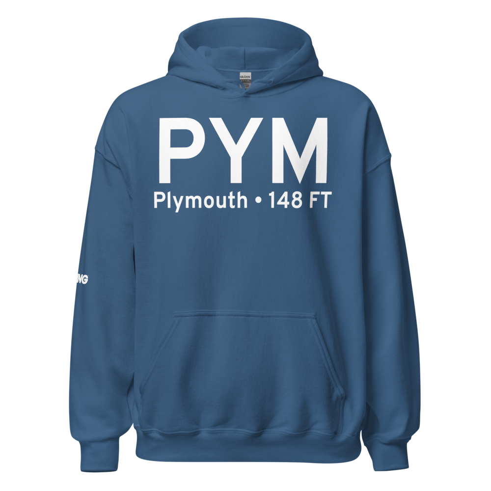 Plymouth (KPYM) Airport Hoodie Sweatshirt 