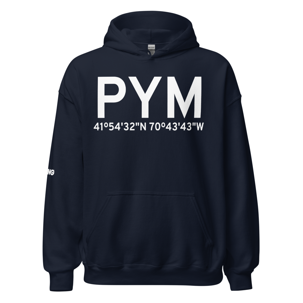 Plymouth (KPYM) Airport Hoodie Sweatshirt 