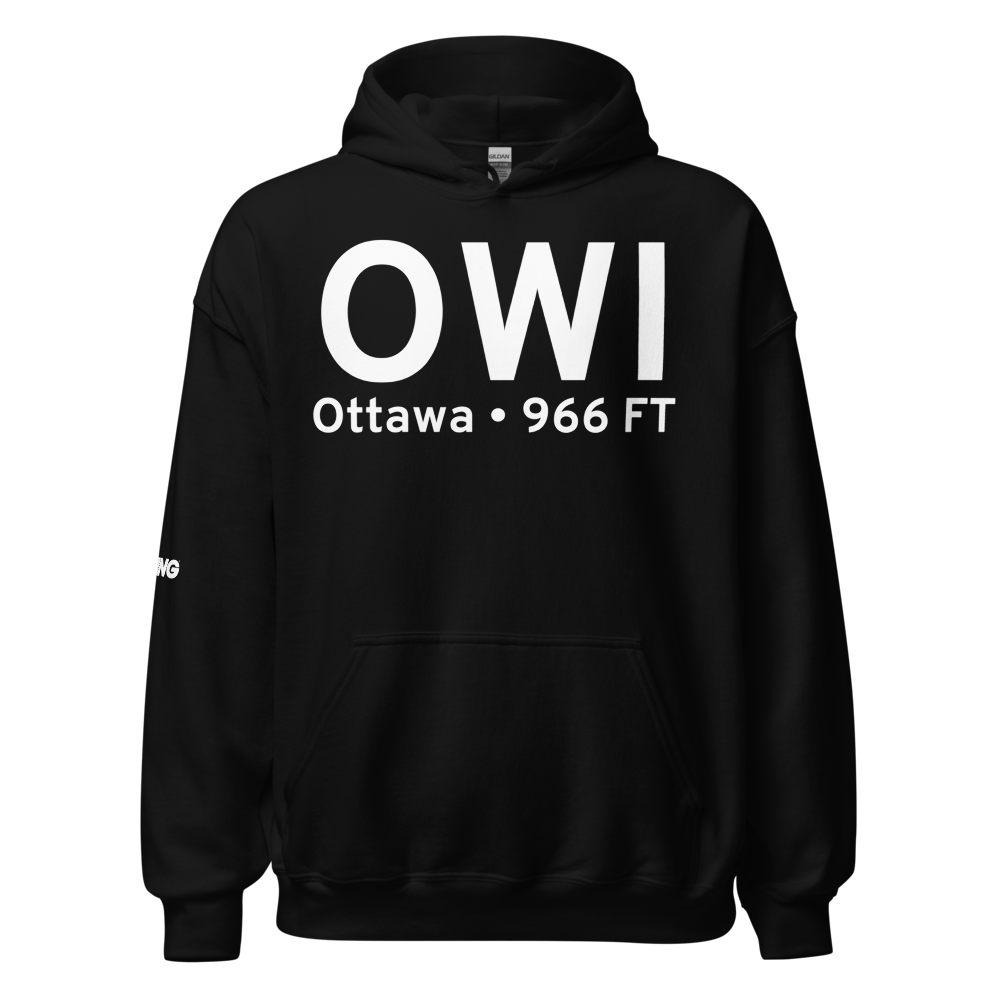 Ottawa (KOWI) Airport Hoodie Sweatshirt 