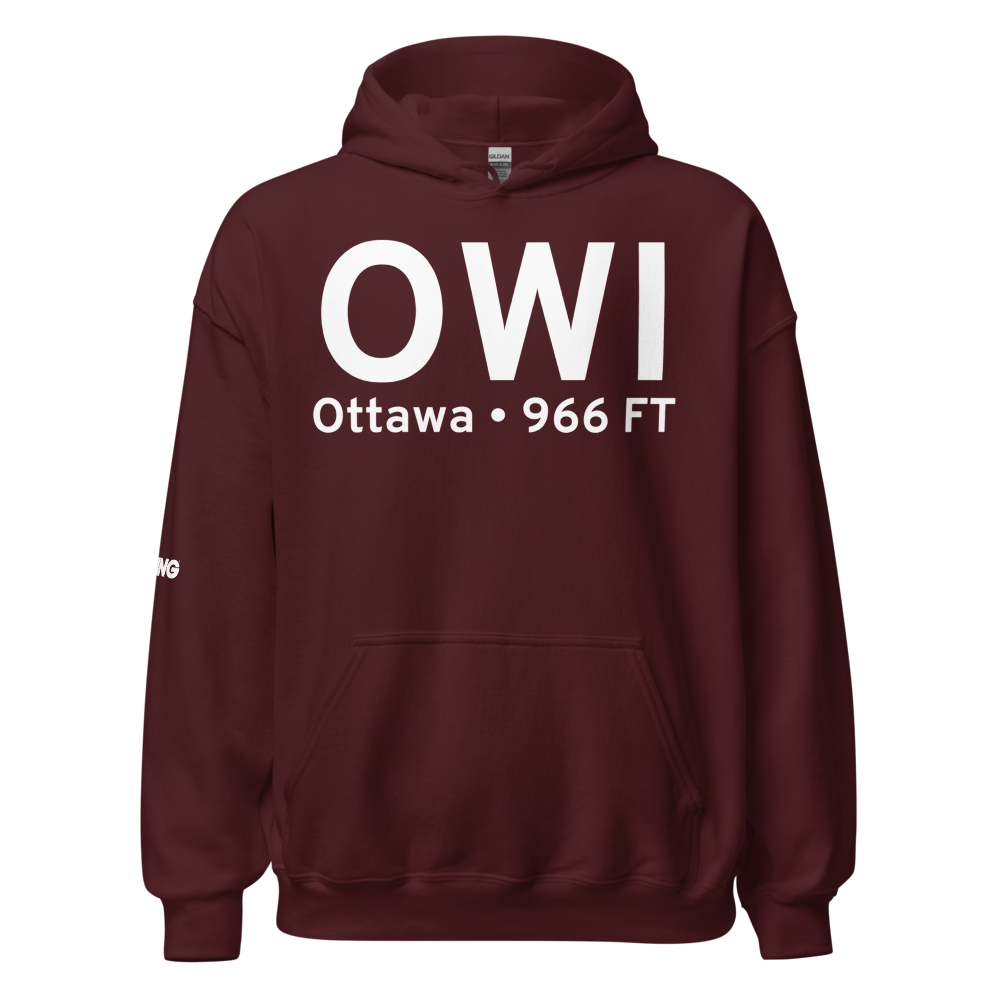 Ottawa (KOWI) Airport Hoodie Sweatshirt 