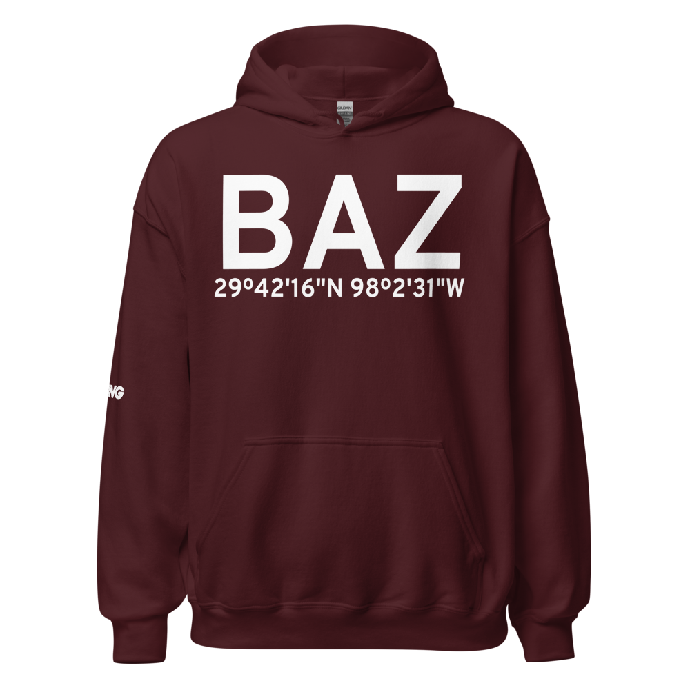 New Braunfels (KBAZ) Airport Hoodie Sweatshirt 