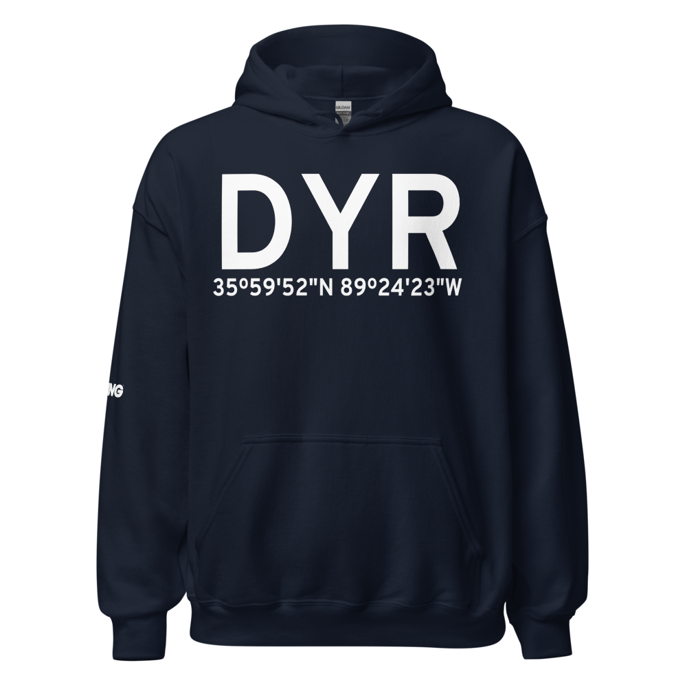 Dyersburg (KDYR) Airport Hoodie Sweatshirt 