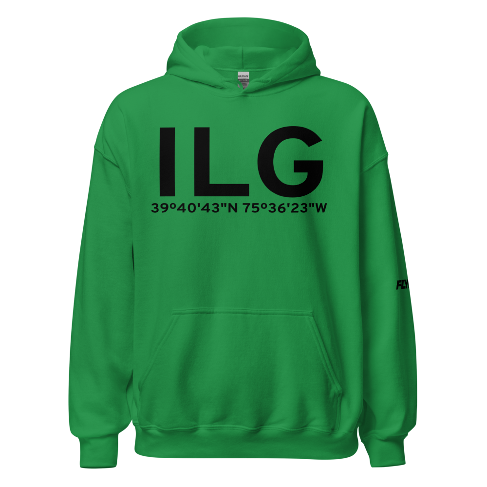 Wilmington (KILG) Airport Hoodie Sweatshirt 