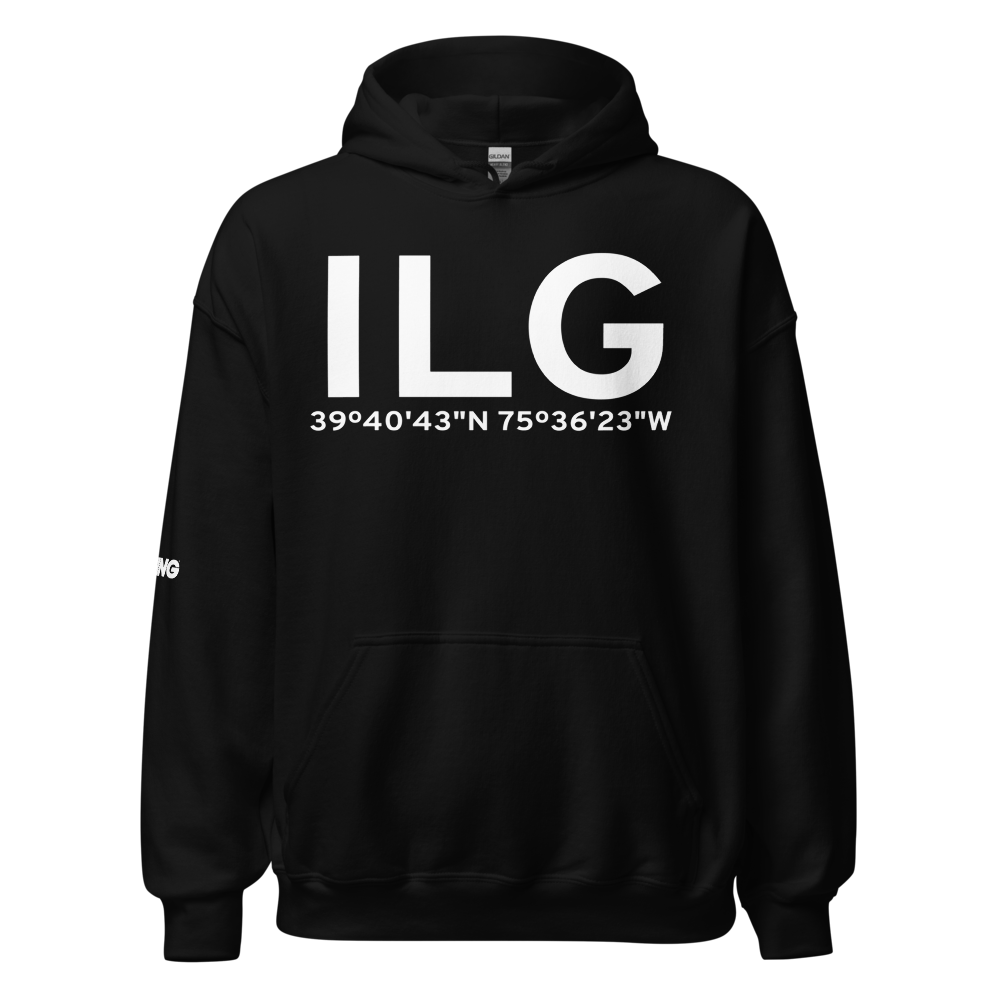 Wilmington (KILG) Airport Hoodie Sweatshirt 