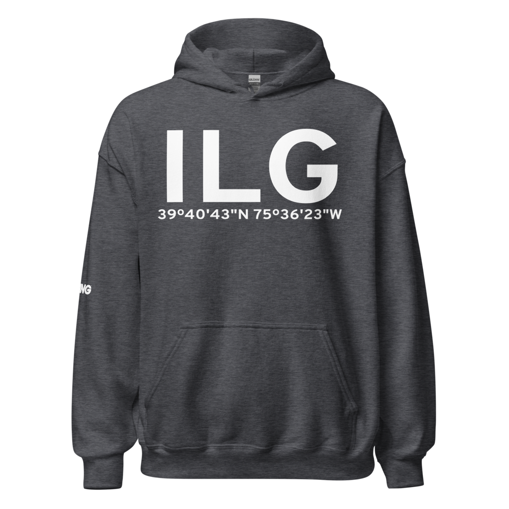 Wilmington (KILG) Airport Hoodie Sweatshirt 